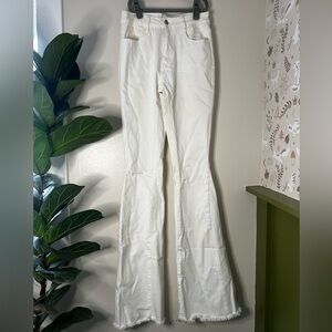 Altard State white wide flare jeans